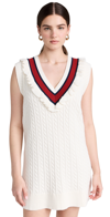 THE UPSIDE COLUMBIA BLAISE KNIT DRESS WHITE