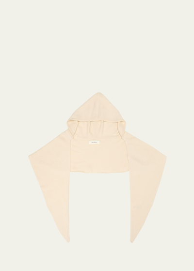 Lisa Yang Rina Hooded Scarf In Neutral