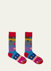 Paul Smith Polka-dot Striped Socks In 25