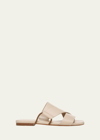 Vince Dylan Asymmetrical Leather Flat Sandals In Birchsand