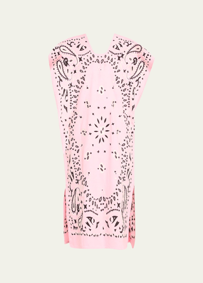Pippa Holt Single-panel Bandana Midi Kaftan In Pink