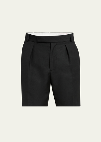 Alexander Mcqueen Men's Solid Shorts In Black