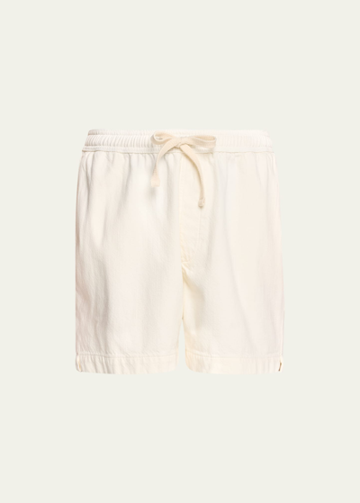 Frame Men's Textured Terry Shorts In Off White