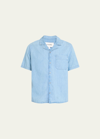 Frame Men's Chambray Camp Shirt In Midland