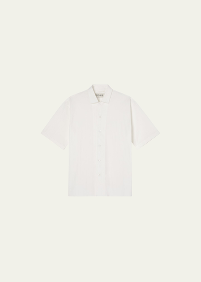 Rohe Men Men's Striped Cotton Button-down Shirt In 597 - Off-white I