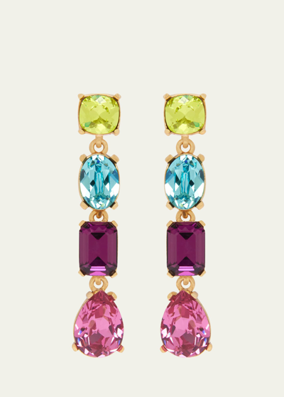 Oscar De La Renta Large Gallery Earrings In Multi