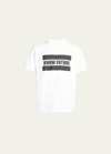 Sacai Slogan-print Cotton T-shirt In White