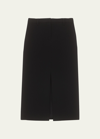 Theory Admiral Crepe Midi Trouser Skirt In Black