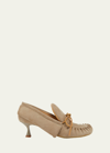 JW ANDERSON SUEDE MOCCASIN FLATS