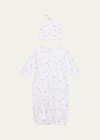 KISSY KISSY KID'S GOOD NIGHT CONVERTIBLE GOWN AND HAT SET