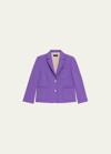 Theory Shrunken Single Breasted Blazer In Bright Peony In Brghtpeony