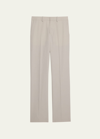 HELMUT LANG MEN'S STRAIGHT-LEG CREPE SUIT PANTS