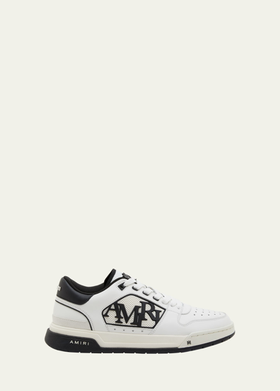 AMIRI MEN'S CLASSIC LEATHER LOGO LOW-TOP SNEAKERS