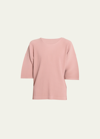 Issey Miyake Men's Pleated Drop-shoulder Shirt In Dull Pink