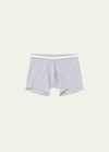 Derek Rose Ethan Heathered Jersey Hipster Boxer Briefs (shorter Leg) In Silver