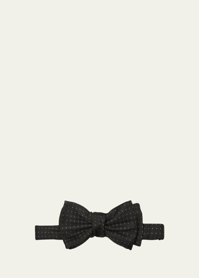 Charvet Men's Silk Bow Tie In Silver