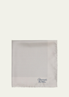 Charvet Men's Silk Dot-print Pocket Square In Gray Pattern