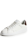 GOLDEN GOOSE PURE STAR LIZARD PRINTED trainers WHITE/BURGUNDY
