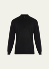 John Smedley Men's Richards Wool Turtleneck Sweater In Black