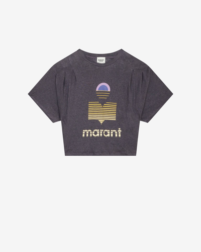 Marant Etoile Kyanza Logo Tee-shirt In Grey