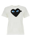 Comme Des Garçons Play Heart Print T-shirt In White