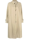 Studio Nicholson Beige Cotton Blend Twill Holin Trench Coat In Neutral