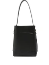 Valextra Structured Bucket Bag In Black Calf Leather In Black