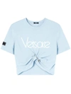 VERSACE VERSACE CROP T-SHIRT WITH PIN CLOTHING