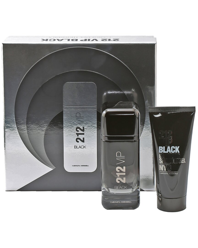 Carolina Herrera Men's 212 Vip Black 2pc Set In White
