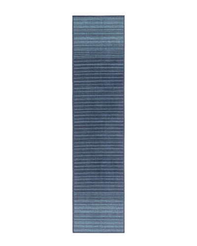 Town & Country Basics Everwashª Recycled Modern Stripe Area Rug With Non-slip  Backing In Navy