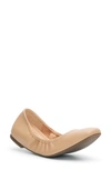 Jessica Simpson Sandaze Womens Slip-on Square Toe Ballet Flats In Buff