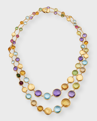 Marco Bicego 18k Jaipur Graduated Mixed Gemstone Necklace In 05 Yellow Gold
