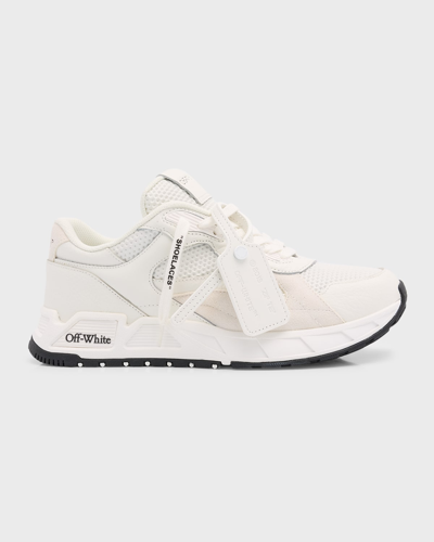 Off-white Kick Off Mesh Runner Sneakers In White White