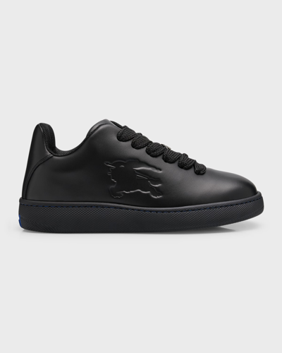 BURBERRY MEN'S LEATHER BOX LOW-TOP SNEAKERS