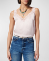 CAMI NYC FERNANDA SILK LACE-TRIM CAMI