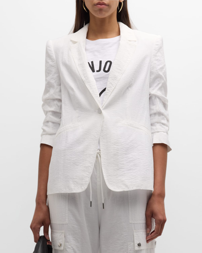 Cinq À Sept Tumbled Woven Khloe Blazer In White