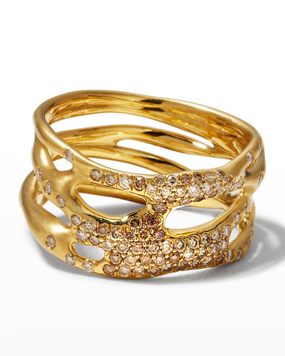 Ippolita 18k Gold Drizzle Ring With Multi Diamonds In 60 Multi-colored