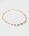 MARCO BICEGO 18K YELLOW GOLD LUNARIA PAVE DIAMOND NECKLACE