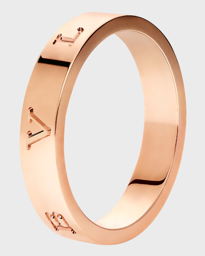 Bvlgari Bulgari Bulgari Plain Band Ring In 18k Rose Gold, Eu 54 / Us 6.75 In Pink