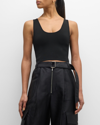 A.l.c Cleo Knit Crop Top In Black