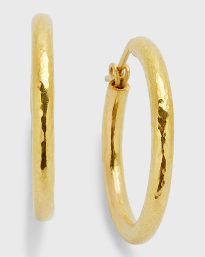 Elizabeth Locke Giant Hammered 19k Gold Hoop Earrings In 05 Yellow Gold