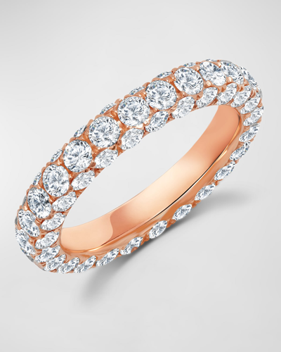 Graziela Gems 18k Rose Gold 3-side Diamond Band Ring In 05 Yellow Gold