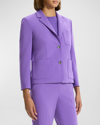 Theory Shrunken Single Breasted Blazer In Bright Peony In Brghtpeony