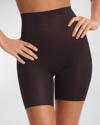Commando Featherlight Control Long High Waist Shaping Shorts In Blk-black