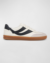 Vince Men's Oasis-m Leather Low-top Sneakers In Chalk/horchata Wh