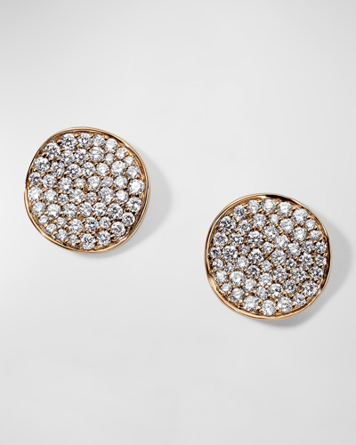 Ippolita 18k Rose Gold Stardust Small Flower Stud Earrings With Diamonds In 40 White