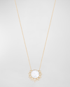 PIAGET SUNLIGHT 18K ROSE GOLD MOTHER OF PEARL & DIAMOND PENDANT NECKLACE