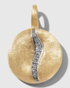 MARCO BICEGO 18K JAIPUR YELLOW AND WHITE GOLD MEDIUM PENDANT WITH DIAMOND PAVE ACCENT