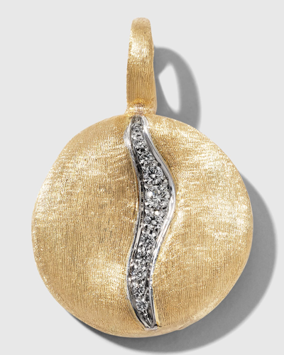 Marco Bicego 18k Jaipur Yellow And White Gold Medium Pendant With Diamond Pave Accent In 05 Yellow Gold