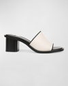 Vince Donna Slide Sandal In Milk White Leathe